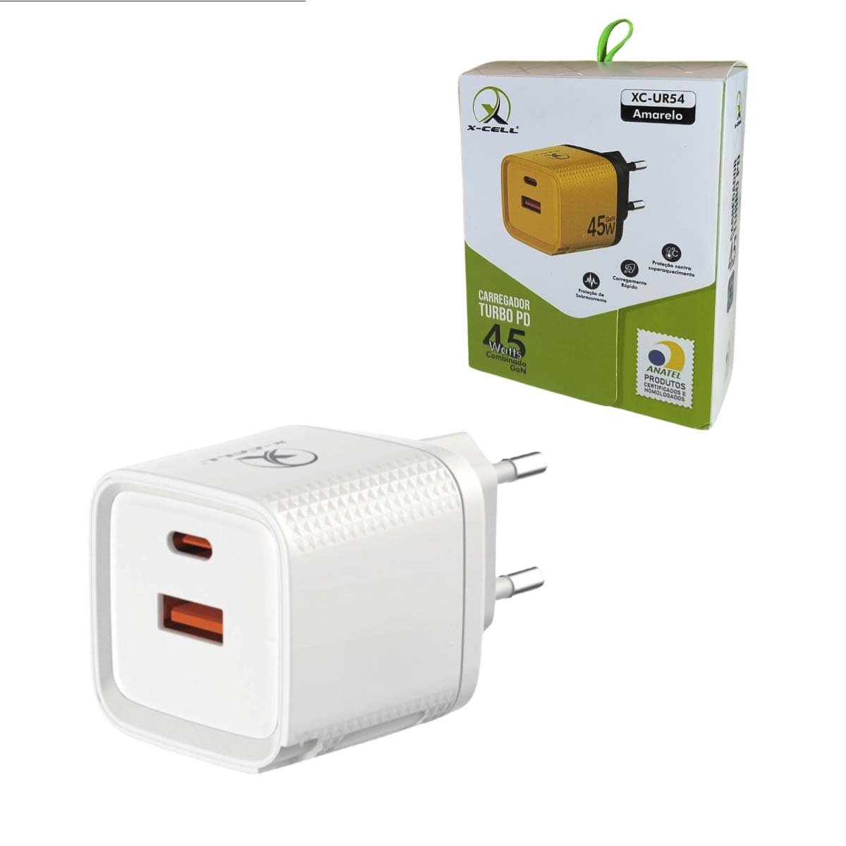 Carregador Turbo Fast Parede Tomada 45w Usb C Tipo C Usb Br