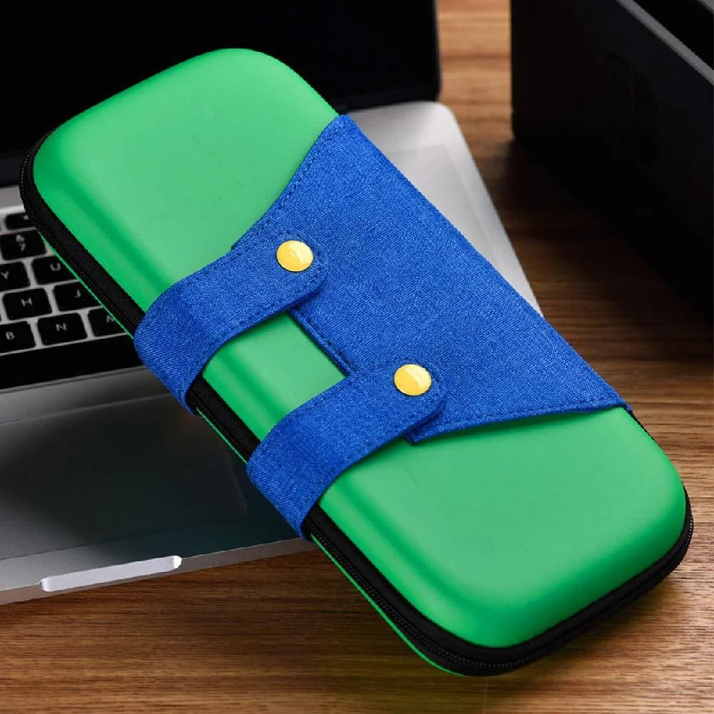 Imagem 5 de 5 do produto Case Nintendo Switch V1 V2 Luigi + 4 Grips + Película Vidro