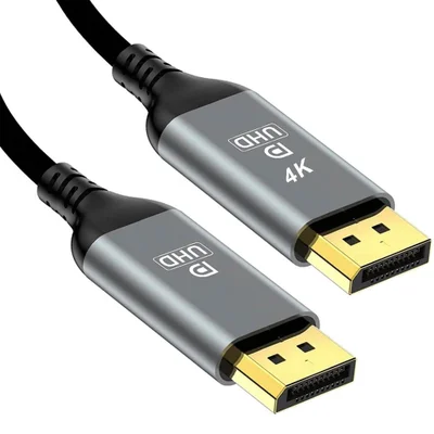 Cabo Displayport Blindado Ultra Hd 4k 60hz 2k 1080p 144hz 3 Metros