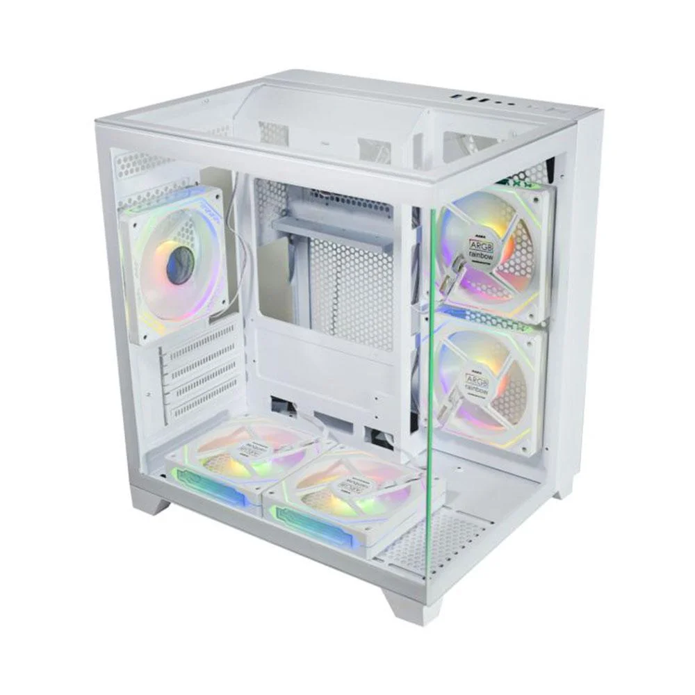 Imagem 2 de 4 do produto Gabinete Gamer K-mex Aquario Cg-w725 Visao Branco Micro Atx Sem Fan