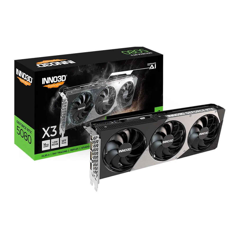 Placa De Video Inno3d Geforce RTX 5080 X3 16gb Gddr7 256bits N50803-16d7-176068n