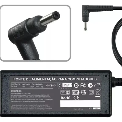 Fonte Compativel Com Samsung E20 Np550xcj-ko2br 19v 3,16a 60w Sa-06 *