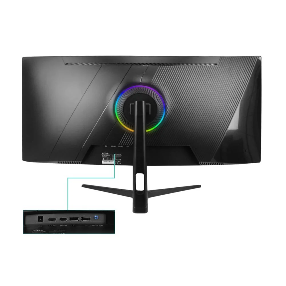 Imagem 4 de 5 do produto Monitor Gamer Curvo 34 ", Curvatura R1500, Ultrawide Quadhd, 1ms 144hz, HDMI Displayport, Redução Luz Azul, Pronta Entrega
