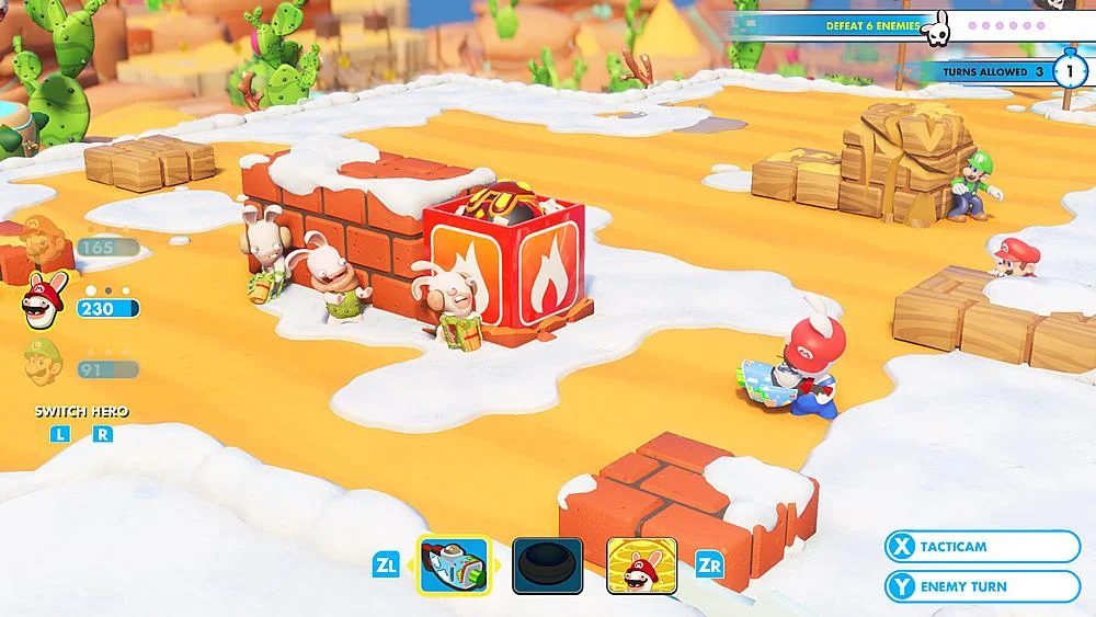 Imagem 2 de 5 do produto Jogo Mario+rabbids Kingdom Battle (code Box) - Switch, (oLED Model), Nintendo Lite All Video Games