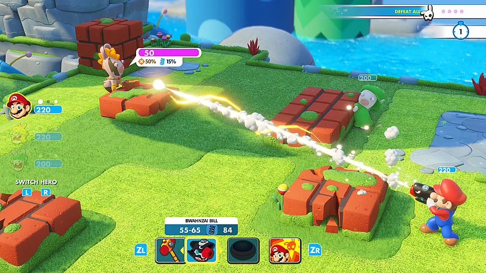 Imagem 5 de 5 do produto Jogo Mario+rabbids Kingdom Battle (code Box) - Switch, (oLED Model), Nintendo Lite All Video Games