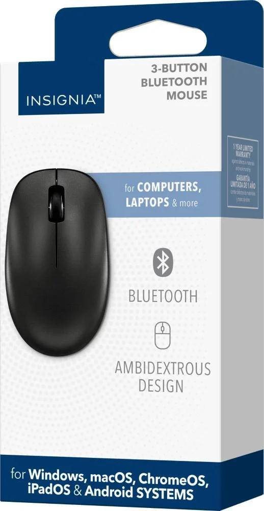 Imagem 2 de 3 do produto Insignia - Mouse Bluetooth De 3 Botões - Preto-ns-pm3nk3b24