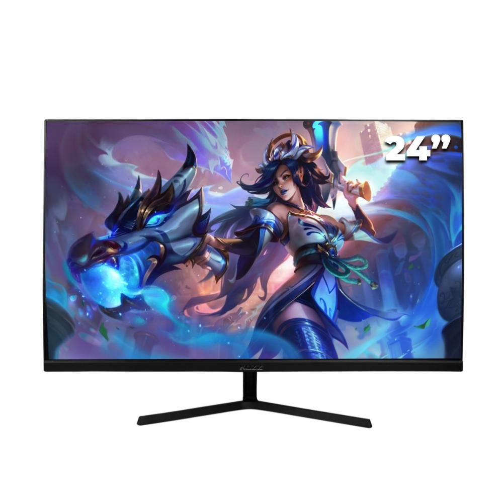 Monitor Gaming 24 ", Full Hd, 75hz 5ms, Redução Luz Azul, Curvatura R1500, Bivolt, Pronta Entrega