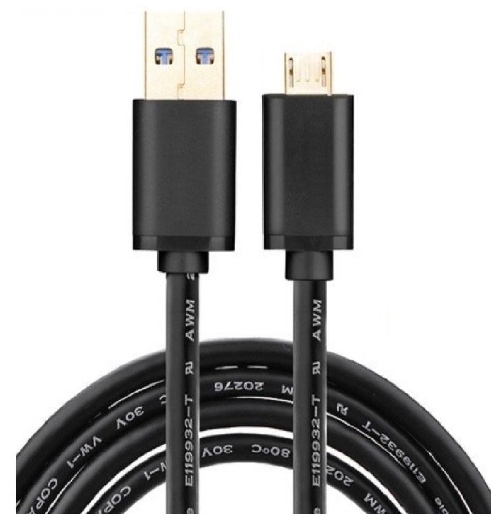 Cabo Dados Usb A X Micro B P/ Amazon Kindle Fire E Fire Tv Stick- 100cm Preto