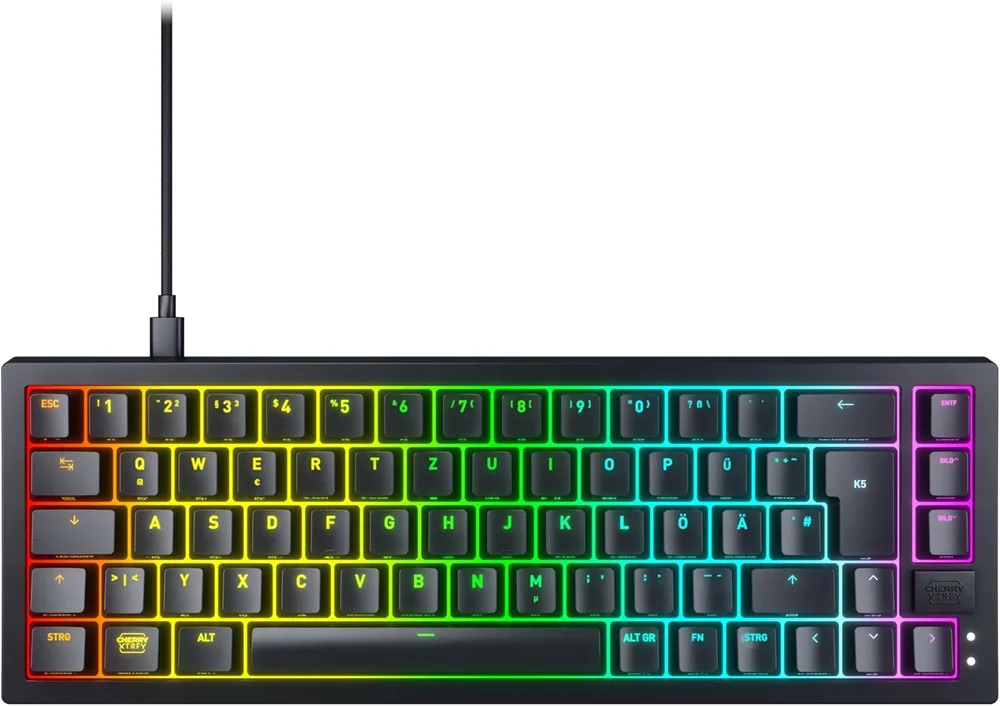 Teclado Mecânico Gamer K5V2 Preto Layout Us - Cherry Xtrfy. Teclado Mecânico Gamer K5V2 Preto Layout Us - Cherry Xtrfy.