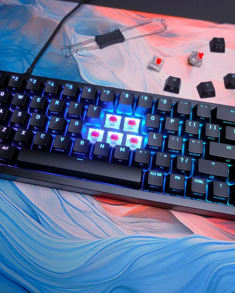 Teclado Mecânico Gamer K5V2 Preto Layout Us - Cherry Xtrfy. Teclado Mecânico Gamer K5V2 Preto Layout Us - Cherry Xtrfy.