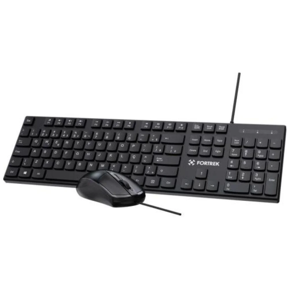 Imagem 4 de 5 do produto Mouse E Teclado Fortrek C13 Office Usb Abnt2 Preto