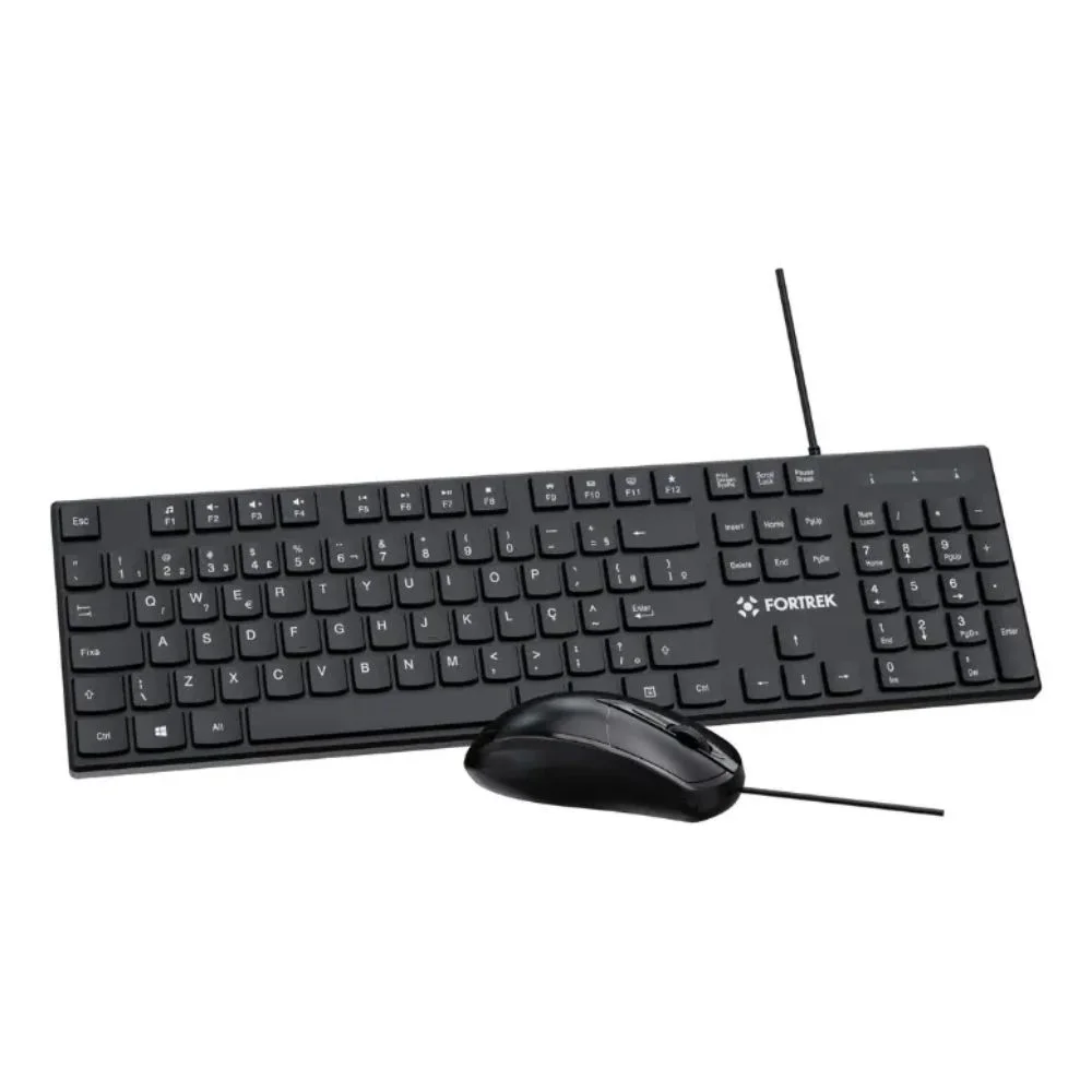 Imagem 5 de 5 do produto Mouse E Teclado Fortrek C13 Office Usb Abnt2 Preto
