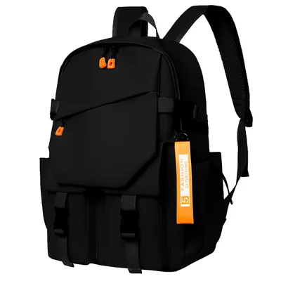 Mochila Escolar Faculdade Notebook Moderna Saída Cabo Usb (preto)