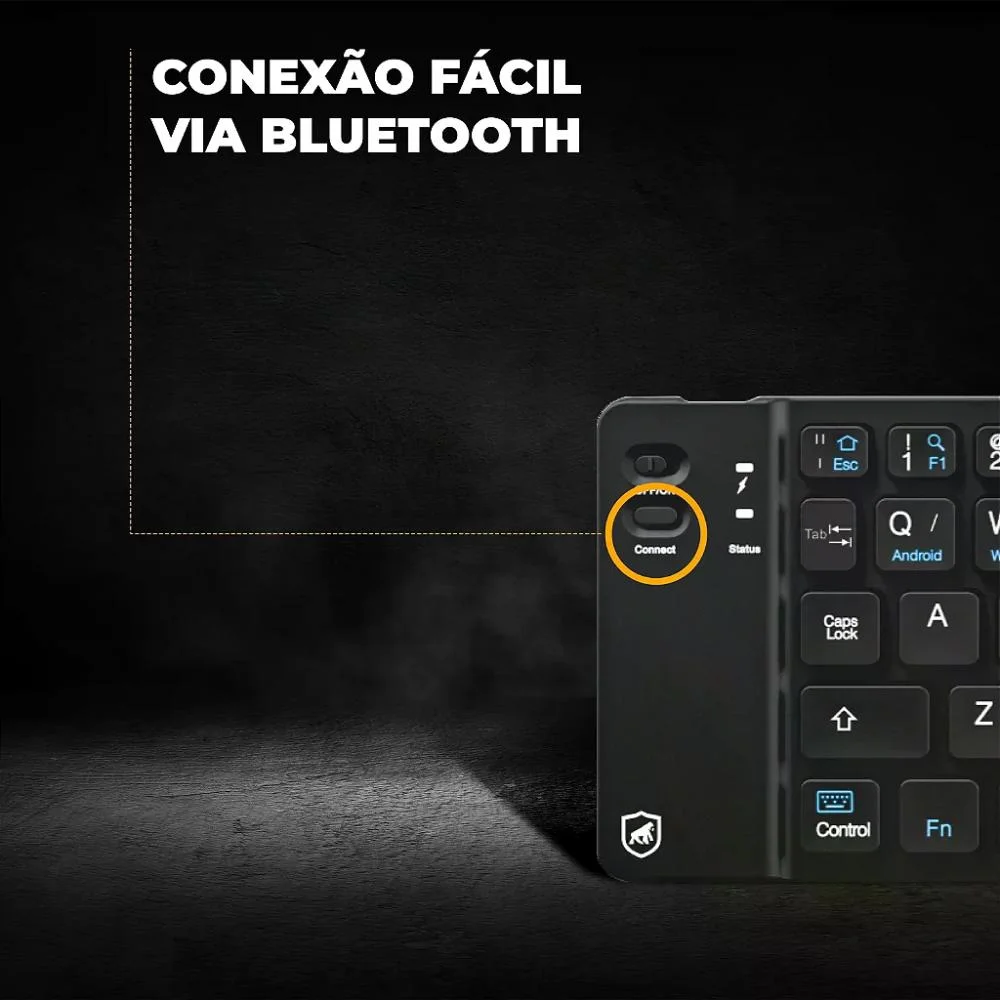 Imagem 5 de 5 do produto Mini Teclado Dobrável Sem Fio - Armor - Gshield