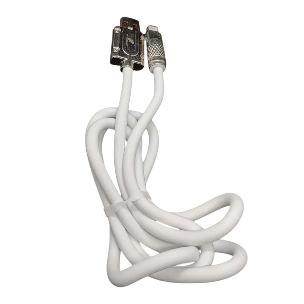 Imagem 4 de 5 do produto Cabo Usb Para Iphone Turbo Metal Silicone 120w 5a Flexivel