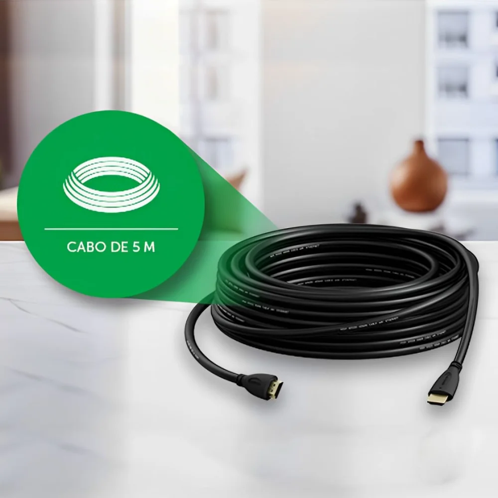 Imagem 2 de 5 do produto Cabo HDMI Intelbras Ch 2105 De 5m Versão 2.1 Até 8k 60hz