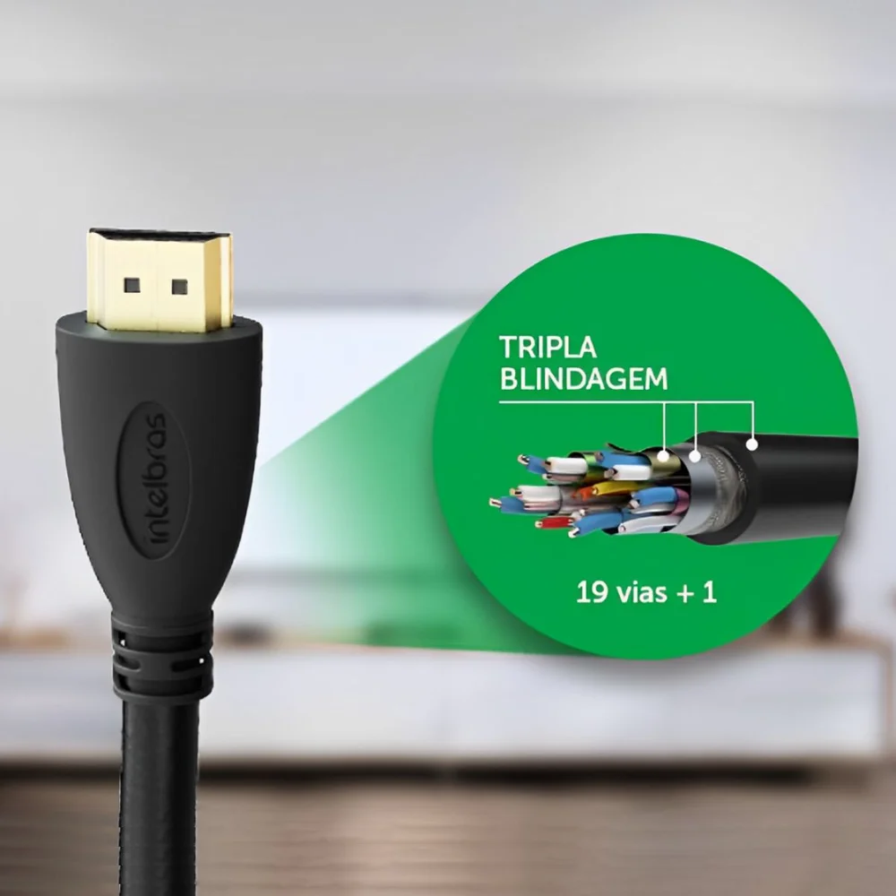 Imagem 4 de 5 do produto Cabo HDMI Intelbras Ch 2105 De 5m Versão 2.1 Até 8k 60hz