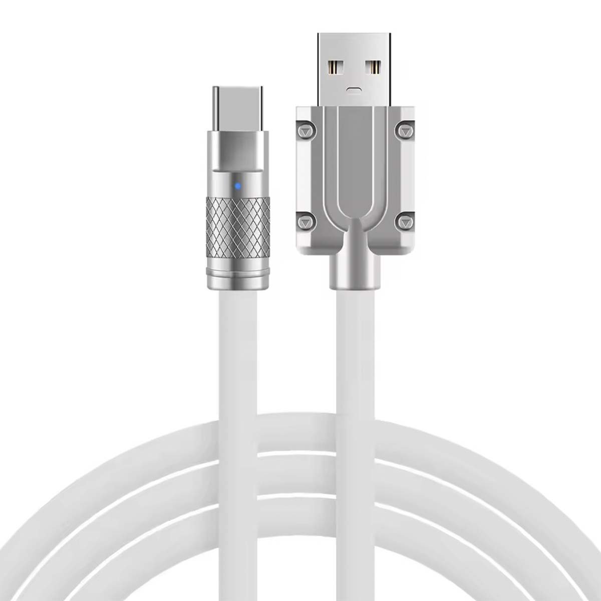 Cabo Usb C Tipo C Turbo Metal Silicone 120w 5a Flexivel Bran