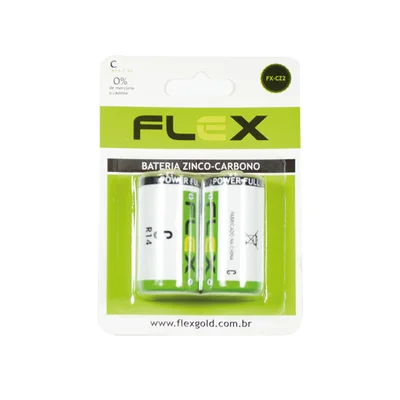Pilha C Comum Flex 02 Unidades Fx-cz2