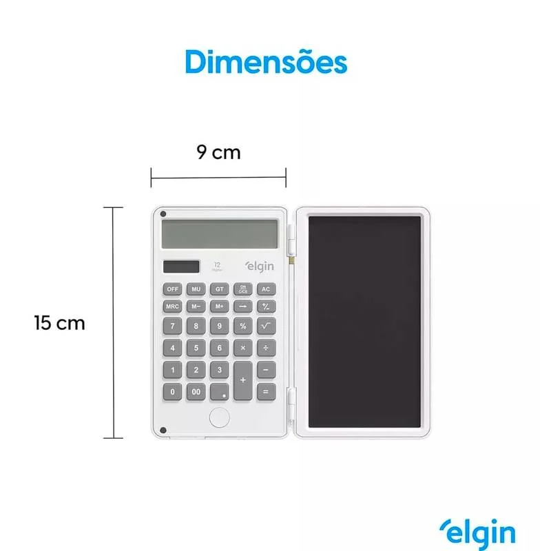 Imagem 3 de 5 do produto Calculadora Com Tela P. Anotação Branca Elgin