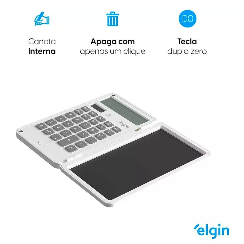 Imagem 5 de 5 do produto Calculadora Com Tela P. Anotação Branca Elgin