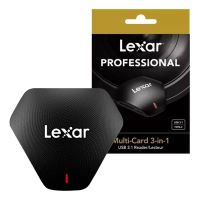 Leitor De Cartão Multi Cartão 3 Em 1 Usb 3.1 Lrw500urbna Lexar