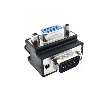 Adaptador Em L Vga 90 Graus Macho Para Fêmea