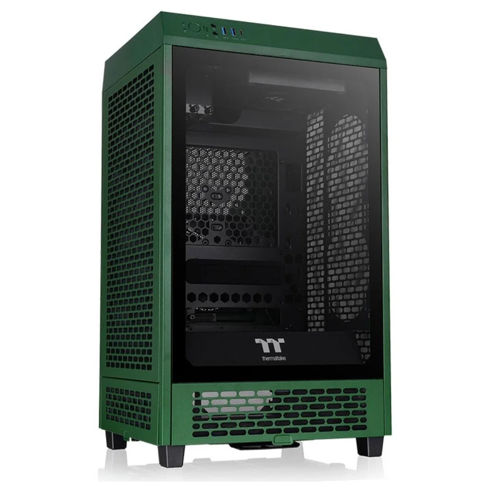 Gabinete Thermaltake The Tower 200 Racing Green Edition - 2 X Fan 140mm Mini Itx - Ca-1x9-00scwn-00