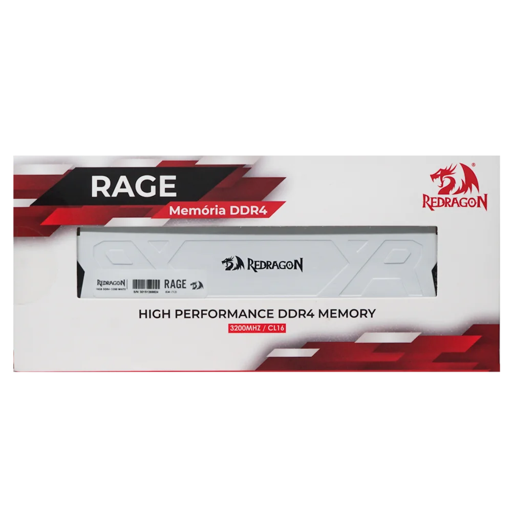 Imagem 2 de 4 do produto Memória 16gb Ddr4 3200mhz Redragon - Cl16 - Branco - Gm-712