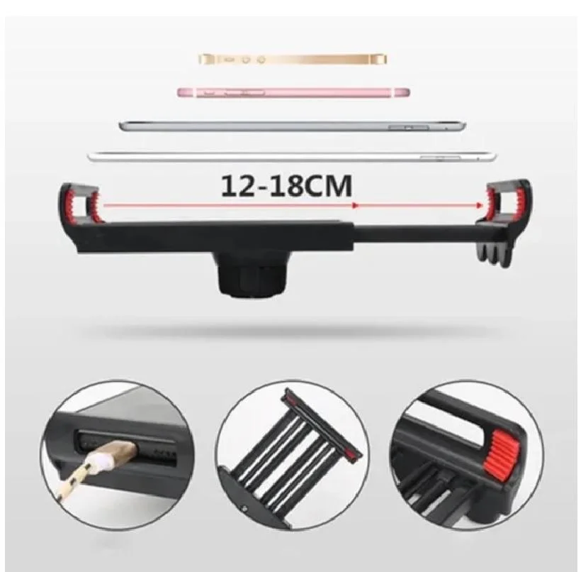 Imagem 4 de 5 do produto Suporte Braço Articulado Universal Mesa Celular Webcam Luz LED