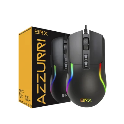 Mouse Brx Preto Azzurri 3600 Dpi