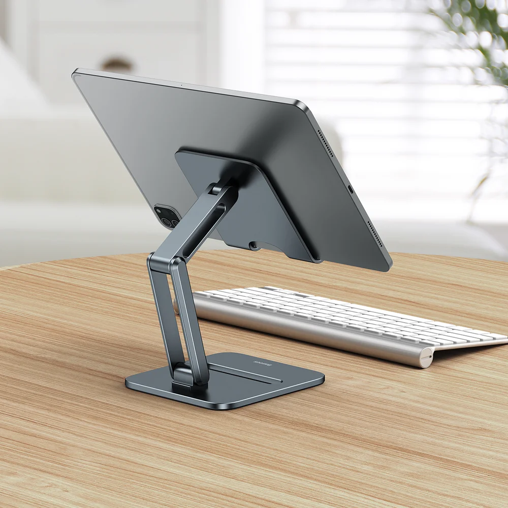 Imagem 2 de 5 do produto Suporte Mesa Baseus Dobrável Metal Para Tablet E Celular Ajustável