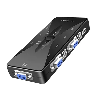 Hub Usb Chaveador Switch Kvm 4 Portas Vga Mouse Teclado Acompanha Cabos