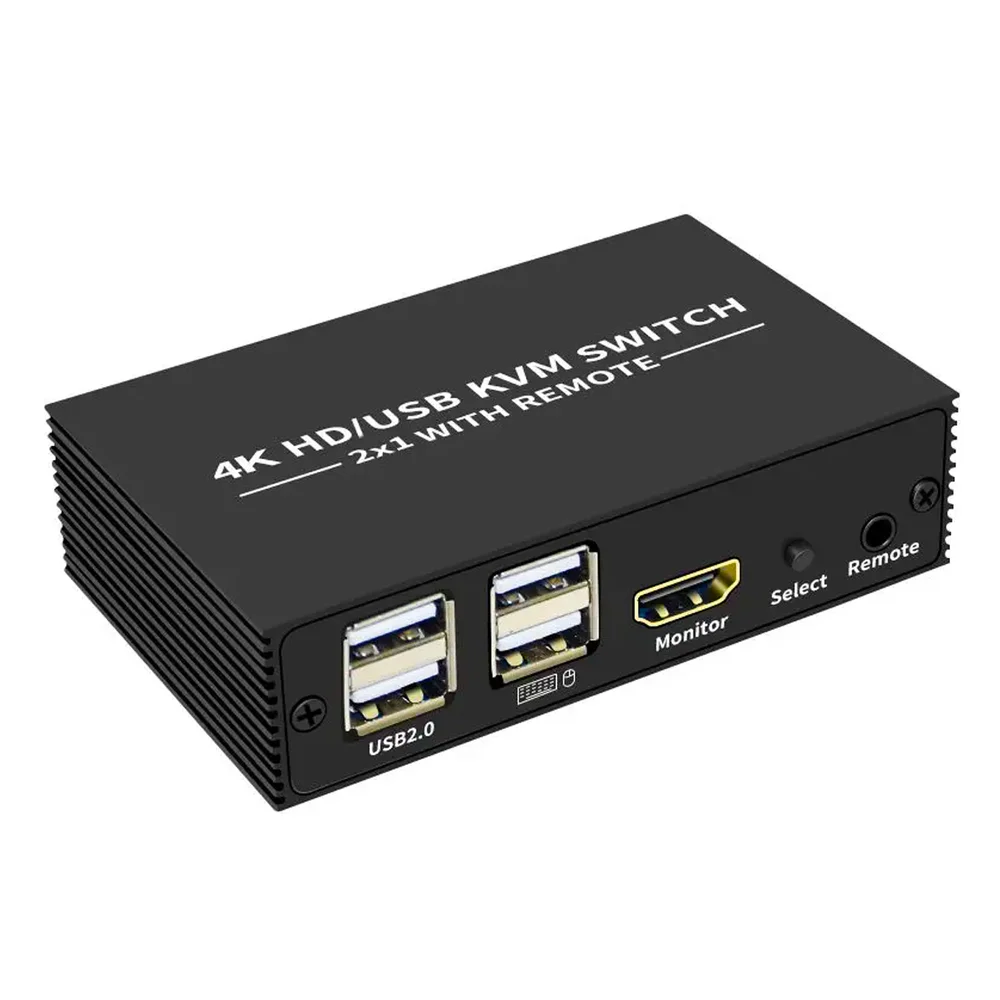 Imagem 4 de 5 do produto Hub Usb Chaveador Switch Kvm 2 Portas HDMI 4k Conecta 2 PC A 1 Monitor