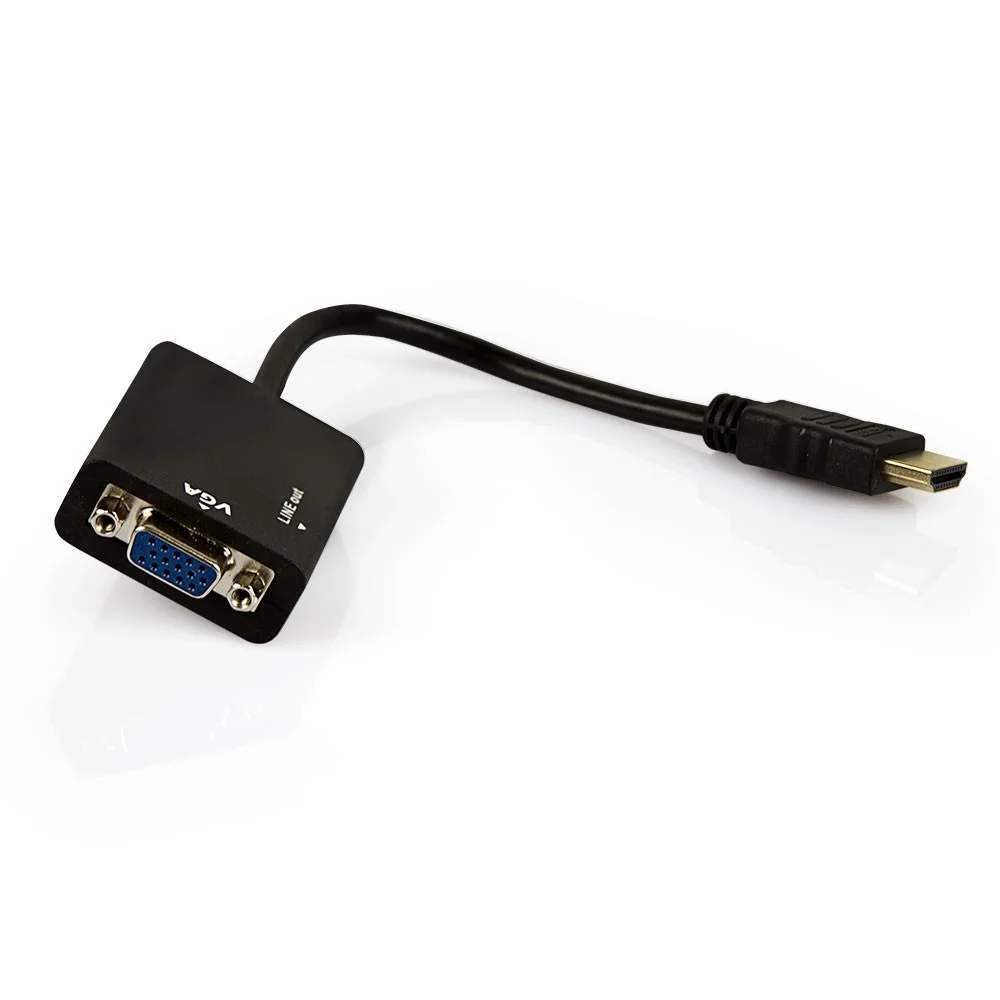 Imagem 4 de 4 do produto Cabo Conversor HDMI Macho  X Vga Femea  C/ Cabo De Áudio P2 Estéreo