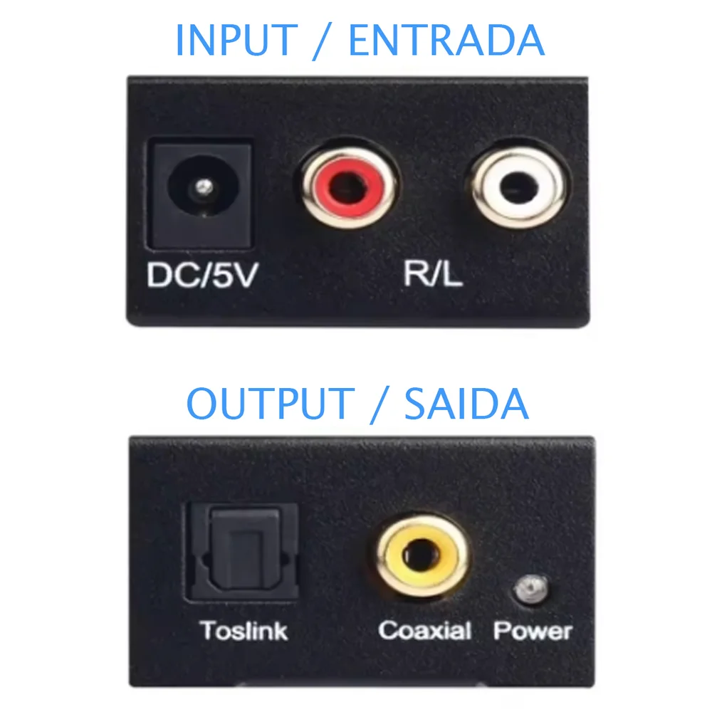 Imagem 3 de 4 do produto Conversor De Áudio Analógico Rca Lr Para Digital Optico Toslink