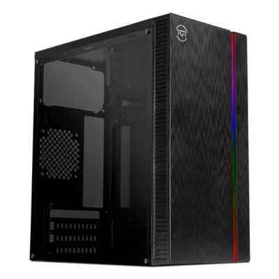 Gabinete Tgt G250 S/fan S/fonte LED Rainbow Lateral Acrilico Preto - Tgt-g250pr-01