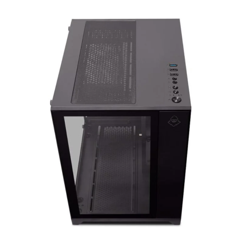 Imagem 2 de 5 do produto Gabinete Gamer Mancer Cv100 S/fan S/fonte Midtower Lateral De Vidro Preto - Mcr-cv100-bk