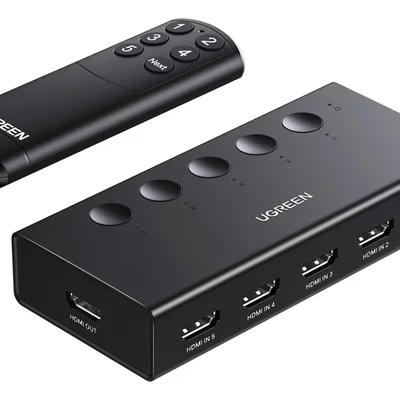 Ugreen HDMI Switch 5 Em 1 Compatível Com Ps5/4/3 XBOX