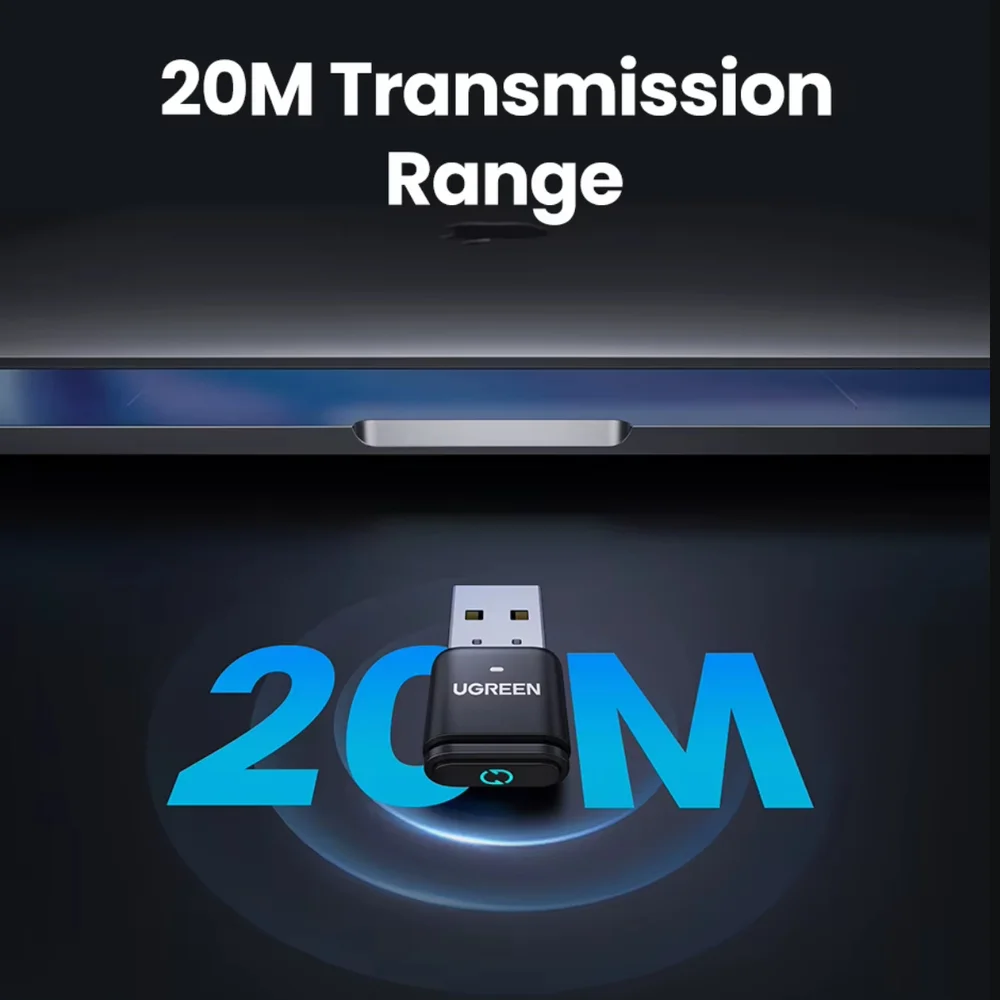 Imagem 2 de 5 do produto Adaptador Bluetooth Ugreen Bluetooth 5.3 Com Mouse Jiggler