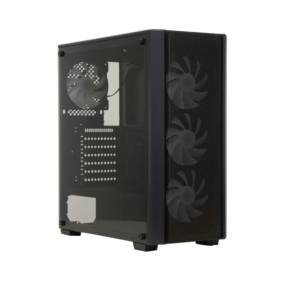 Imagem 4 de 5 do produto Gabinete Gamer Atx Brazilpc Preto C/ 4 Cooler Vidro Lateral Frente Mash T02b