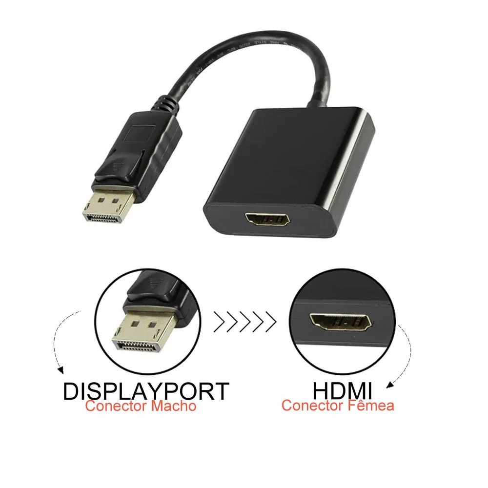 Imagem 3 de 4 do produto Cabo Displayport M X HDMI F 20 Cm