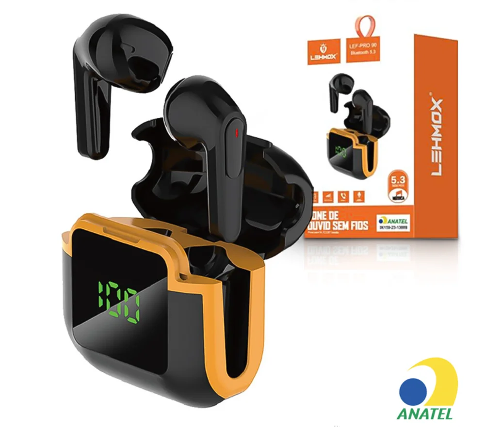 Imagem 2 de 4 do produto Fone De Ouvido Bluetooth 5.3 Pro 90 Com Display Lcd Lehmox - Lef-pro90