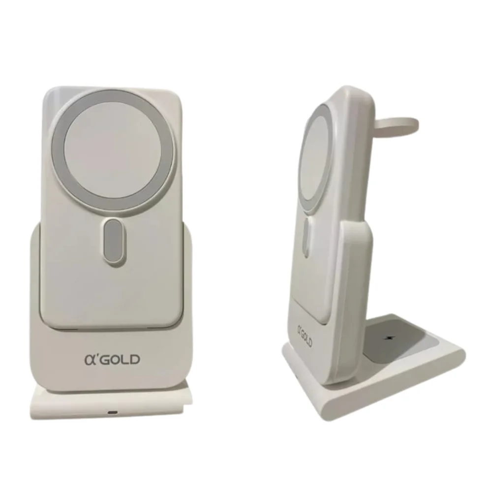 Imagem 5 de 5 do produto Carregador Indução 3em1 10000mah Para Celular Relógio E Fone