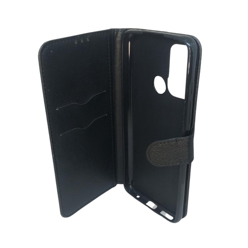 Capa Capinha De Celular Carteira De Couro Moto G40 Fusion Cor:preto