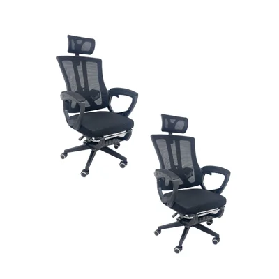 Cadeira De Escritório Presidente Executiva Oficial Paris - Preto - 2