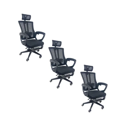 Cadeira De Escritório Presidente Executiva Oficial Paris - Preto - 3