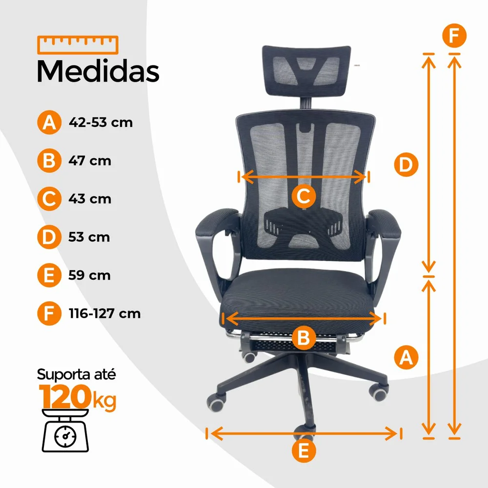 Imagem 3 de 5 do produto Cadeira De Escritório Presidente Executiva Oficial Paris - Preto - 15