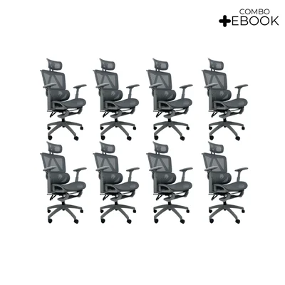Cadeira De Escritório Presidente Executiva Oficial Titan - Cinza - 8 — foto 2