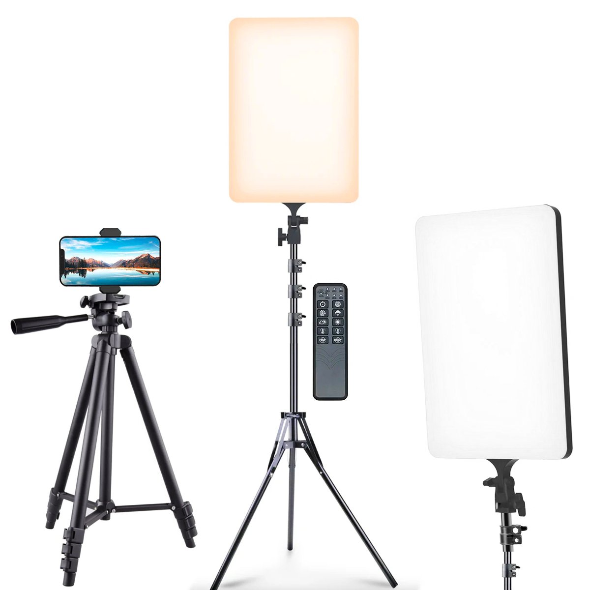 Ring Light Profissional Iluminador 19" + Tripé Para Celular E Máquina Fotográfica 1,3m